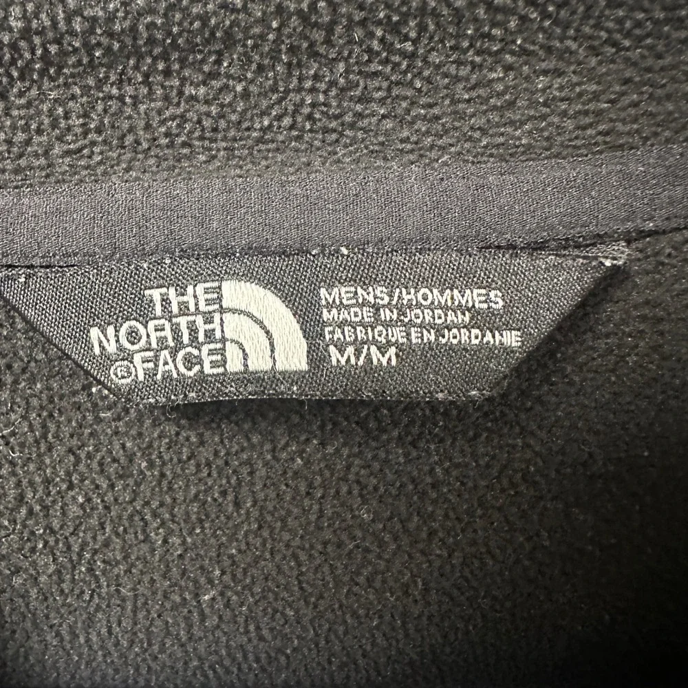 The North Face Mens Black Full Zip Fleece Hoodie Jacket Size Medium